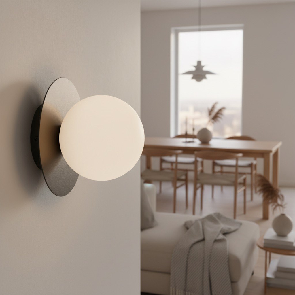 Wandlamp Lierdund Zwart Ø10 cm - Afbeelding 3