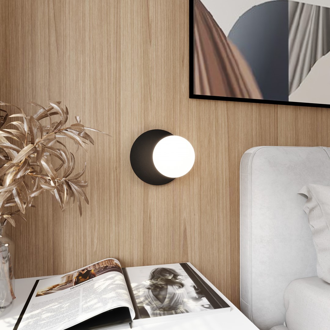 Wandlamp Peskis Zwart Ø15 cm - Afbeelding 3