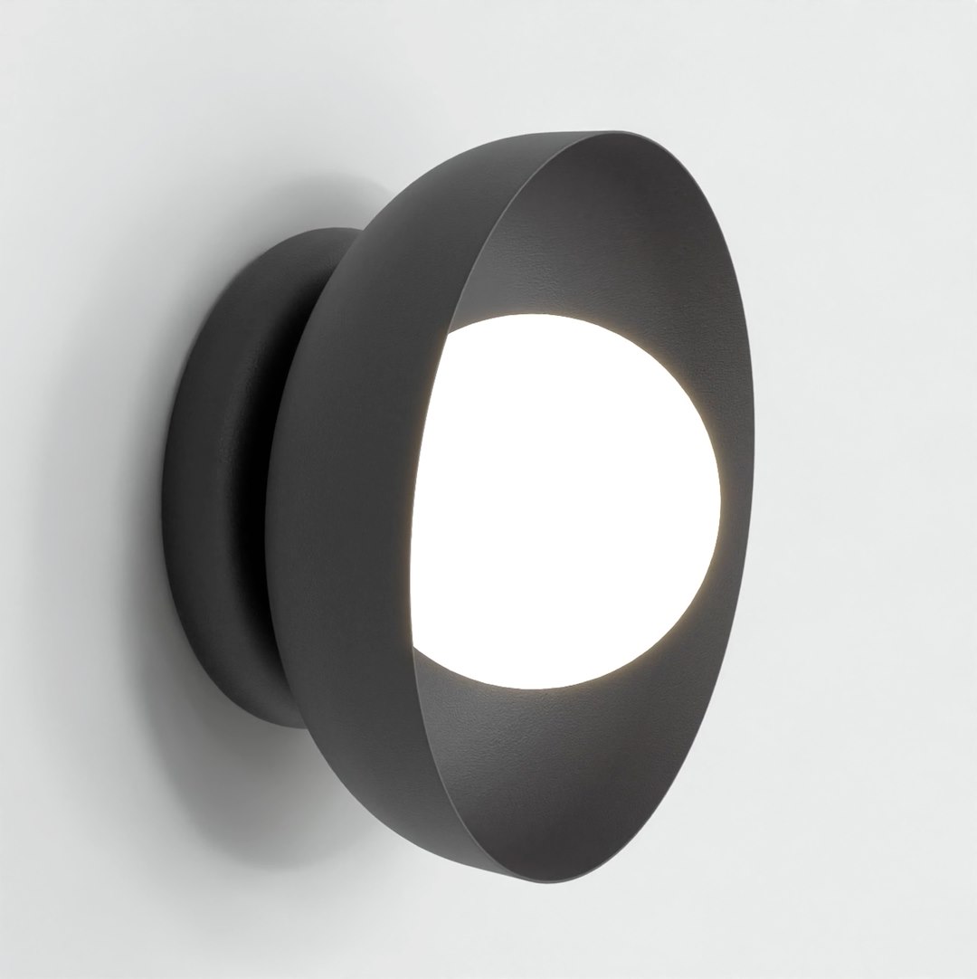 Wandlamp Grensar Zwart Ø10 cm - Afbeelding 3
