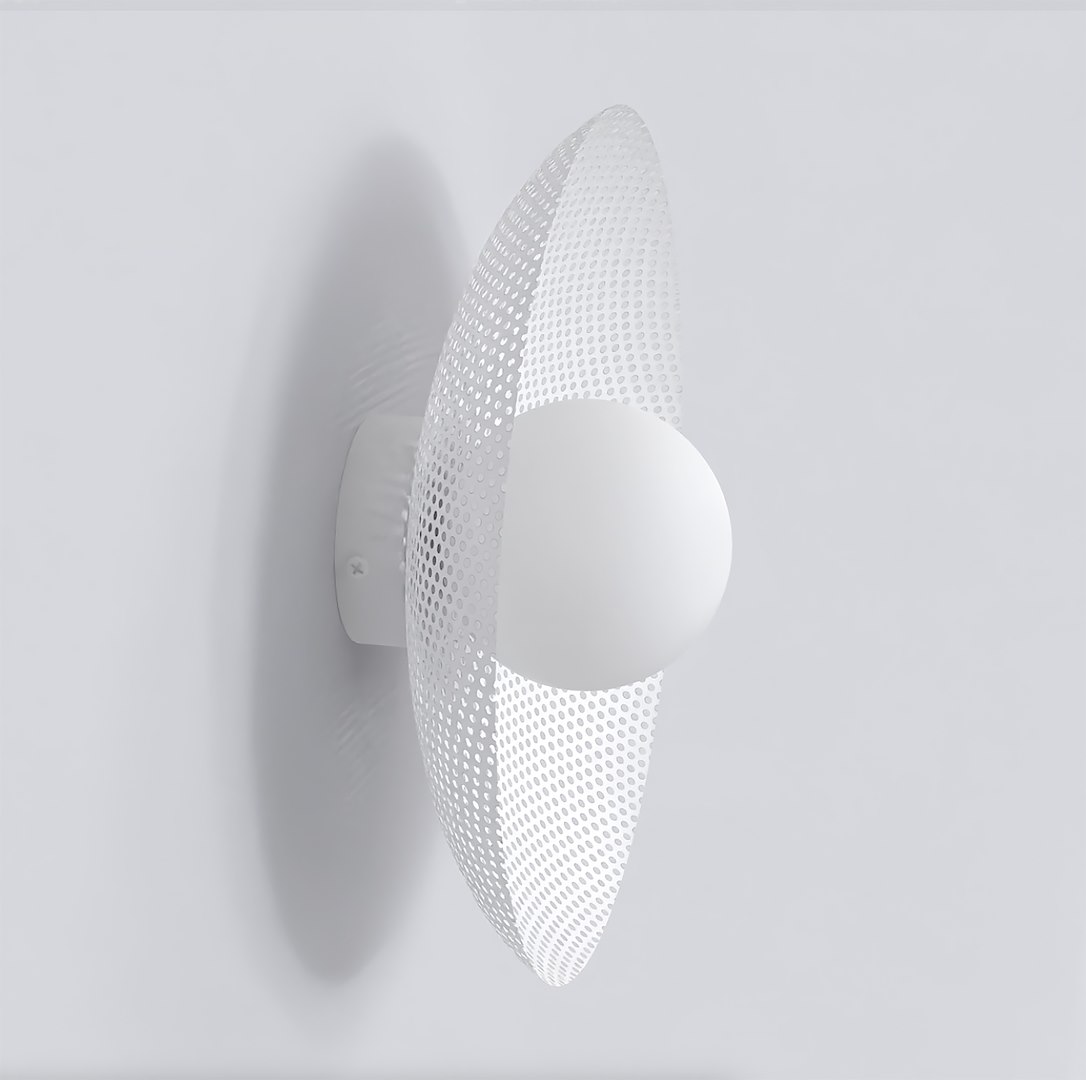 Wandlamp Biemun Wit Ø10 cm - Afbeelding 3