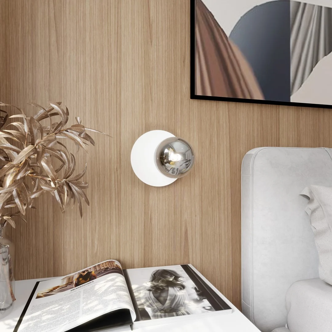 Wandlamp Olburgen Wit Ø14 cm - Afbeelding 3