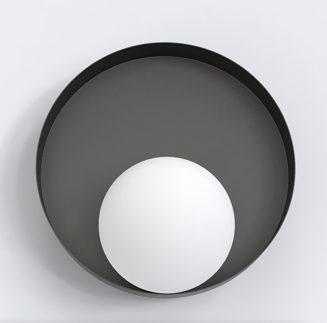 Wandlamp Grube Zwart Ø10 cm - Afbeelding 3