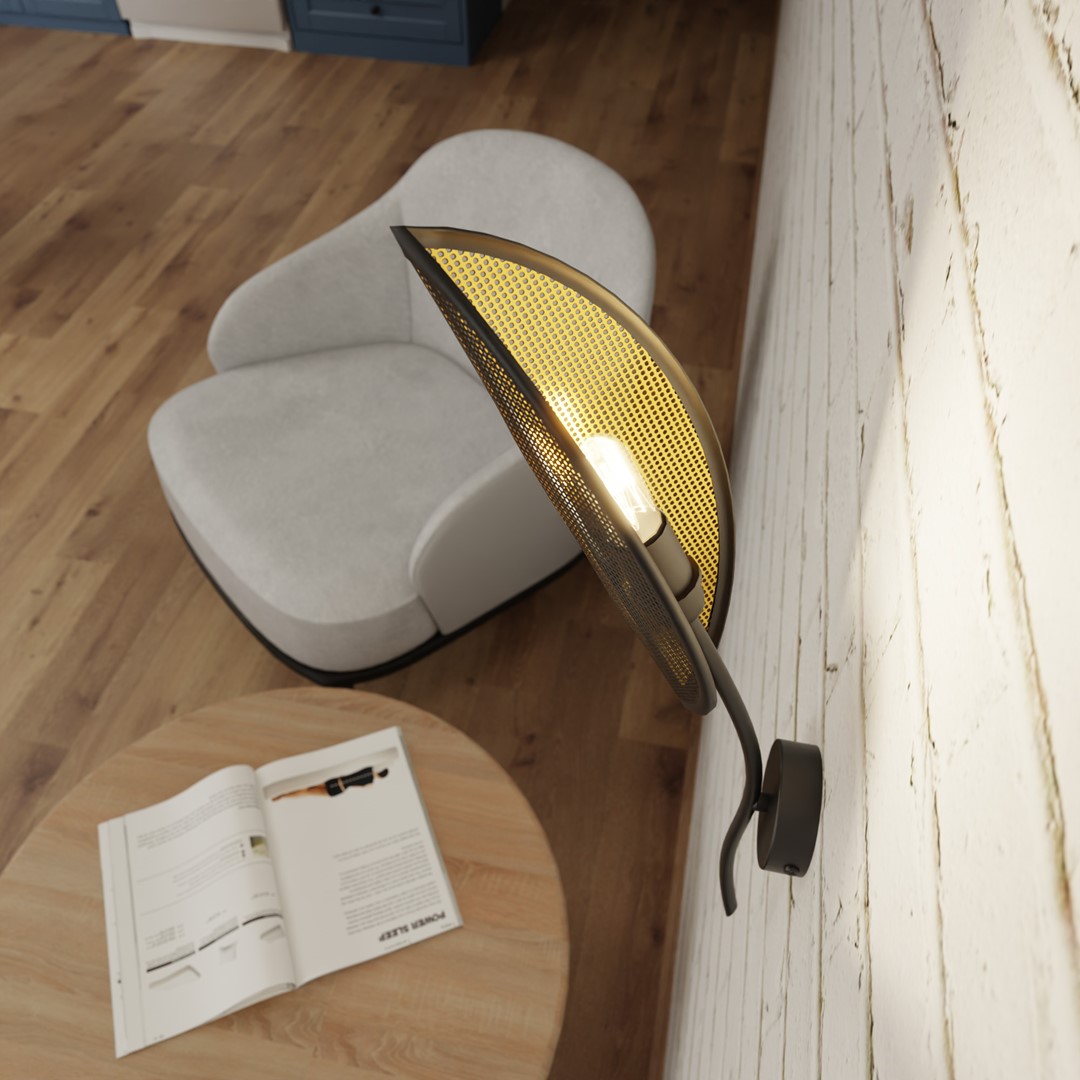 Wandlamp Kurmine Zwart Ø12 cm - Afbeelding 3