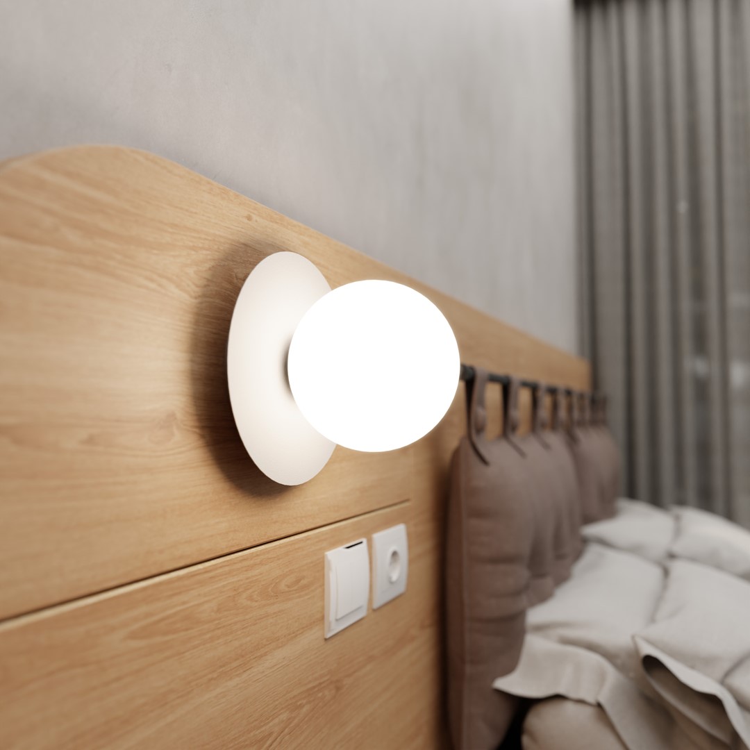 Wandlamp Fentio Wit Ø15 cm - Afbeelding 3