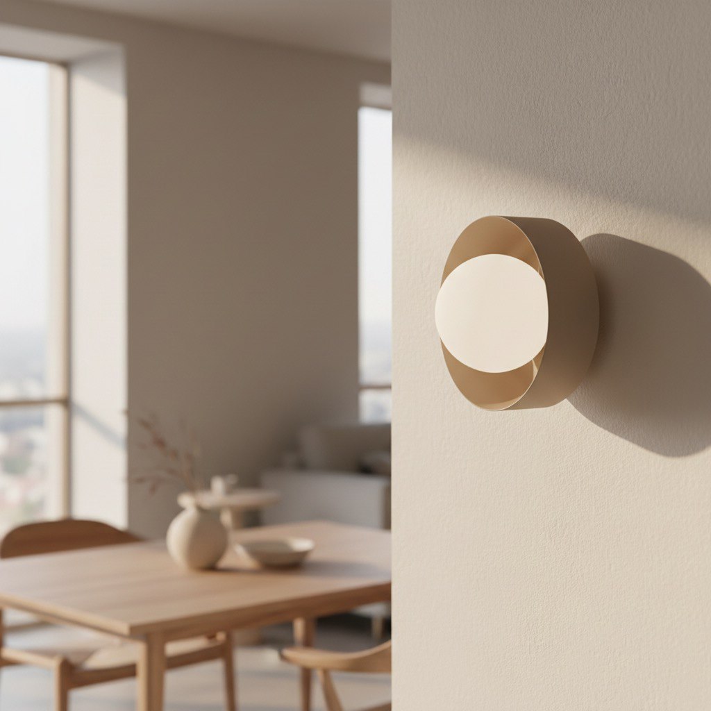 Wandlamp Roorund Wit Ø10 cm - Afbeelding 4