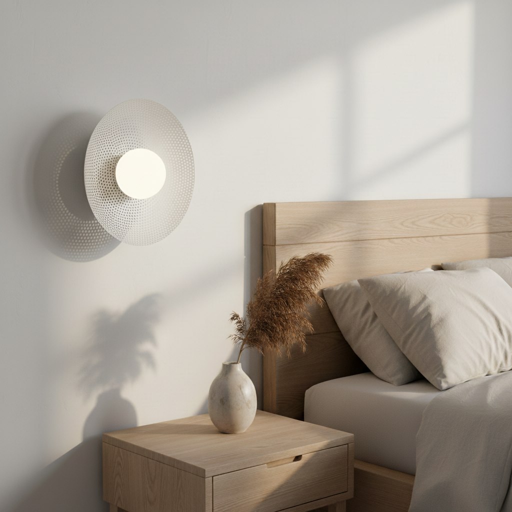 Wandlamp Biemun Wit Ø10 cm - Afbeelding 4