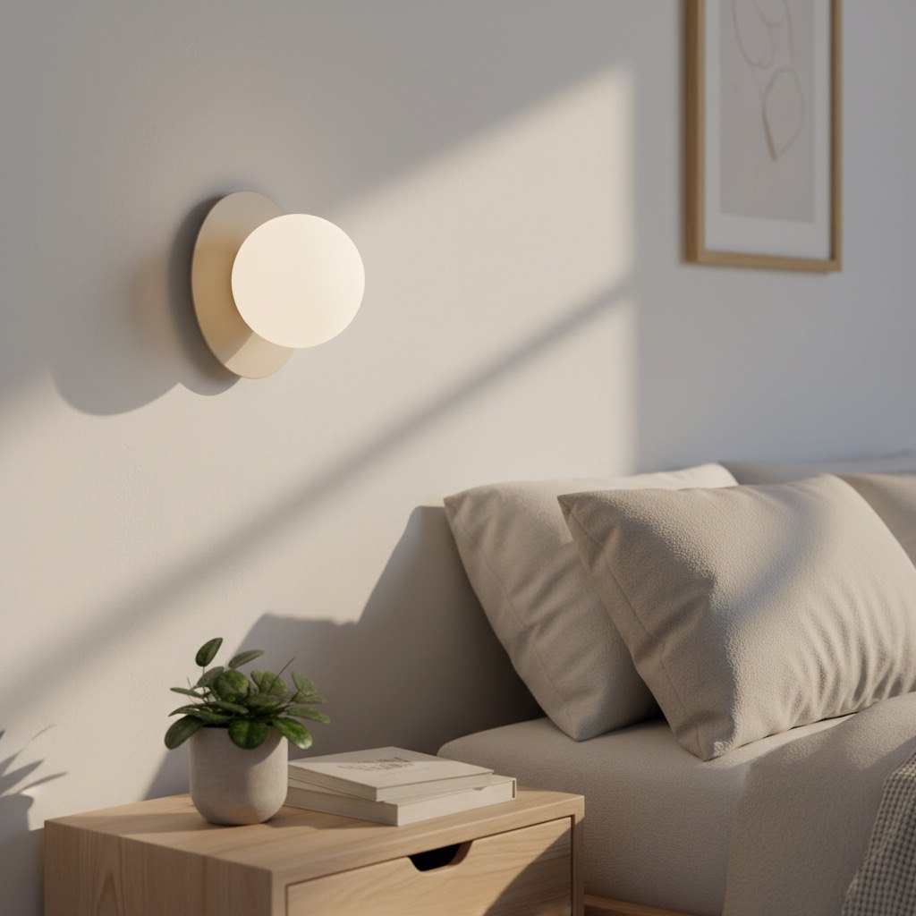 Wandlamp Bolvun Wit Ø10 cm - Afbeelding 4