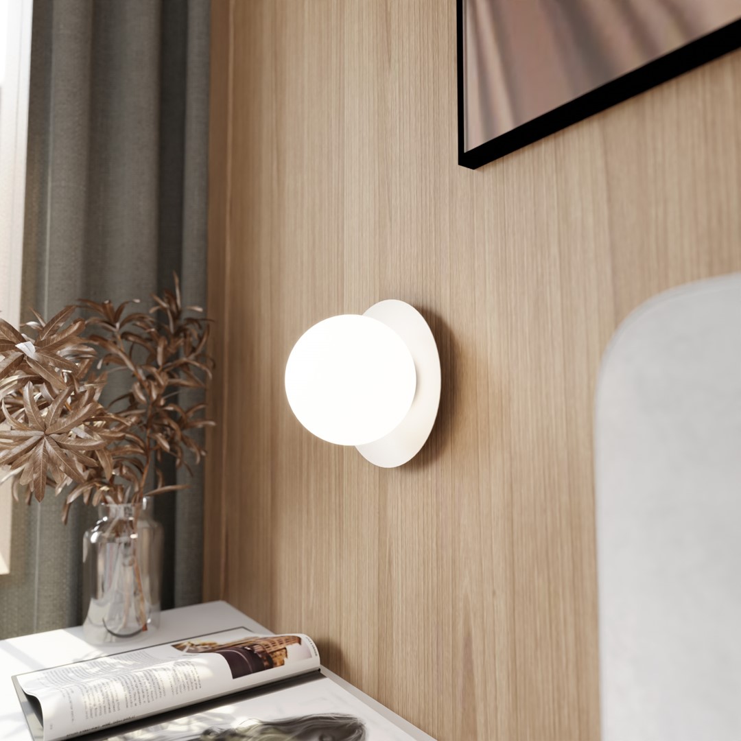 Wandlamp Gremmin Wit Ø15 cm - Afbeelding 4