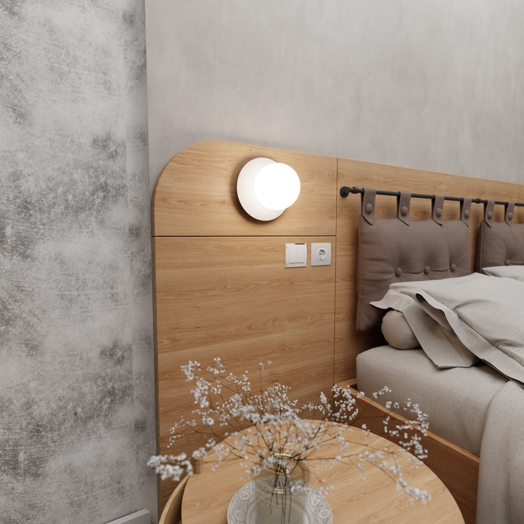Wandlamp Fentio Wit Ø15 cm - Afbeelding 4