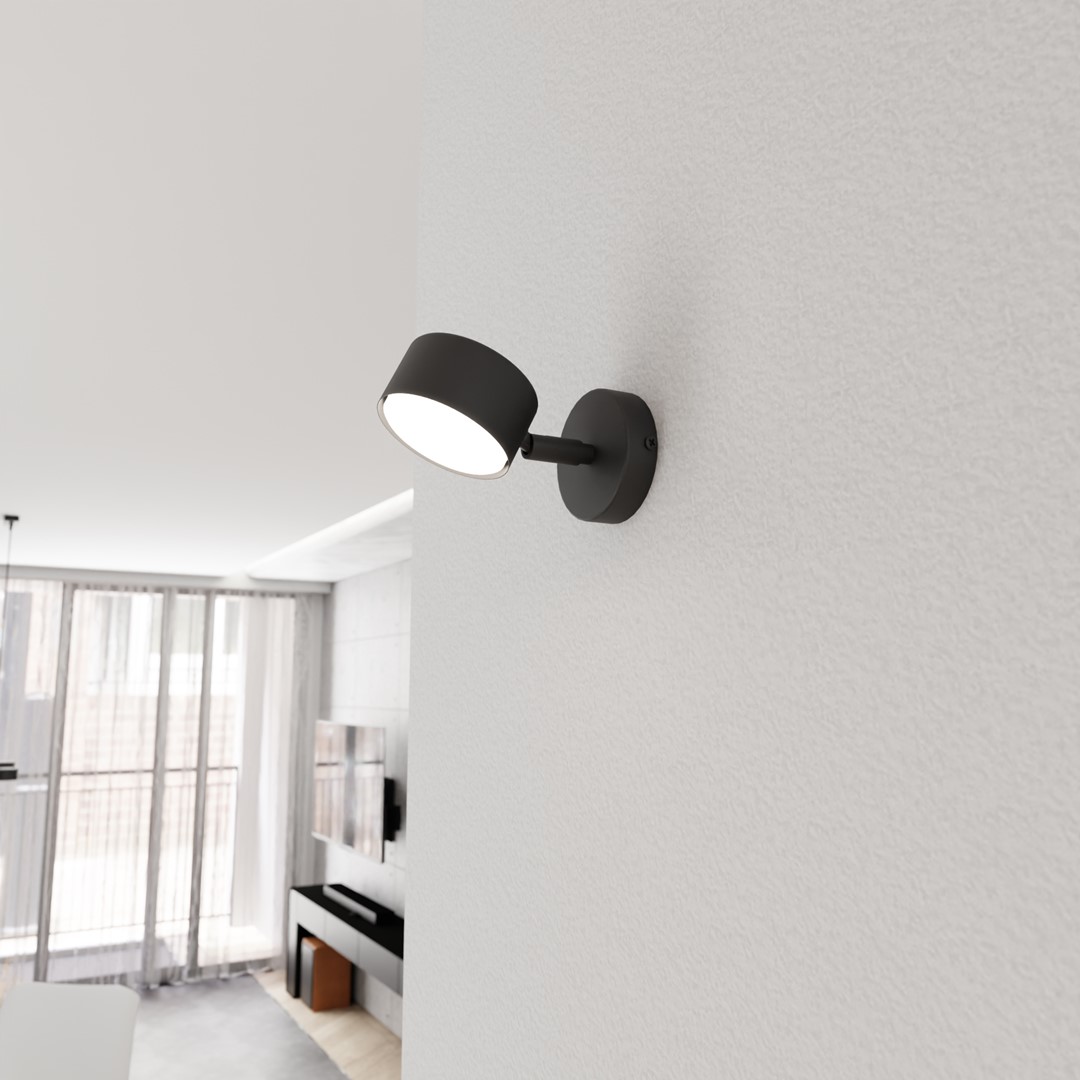 Wandlamp Ruskella Zwart - Afbeelding 4