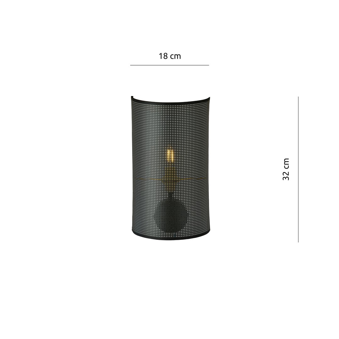 Wandlamp Naussy Zwart Ø18 cm - Afbeelding 4