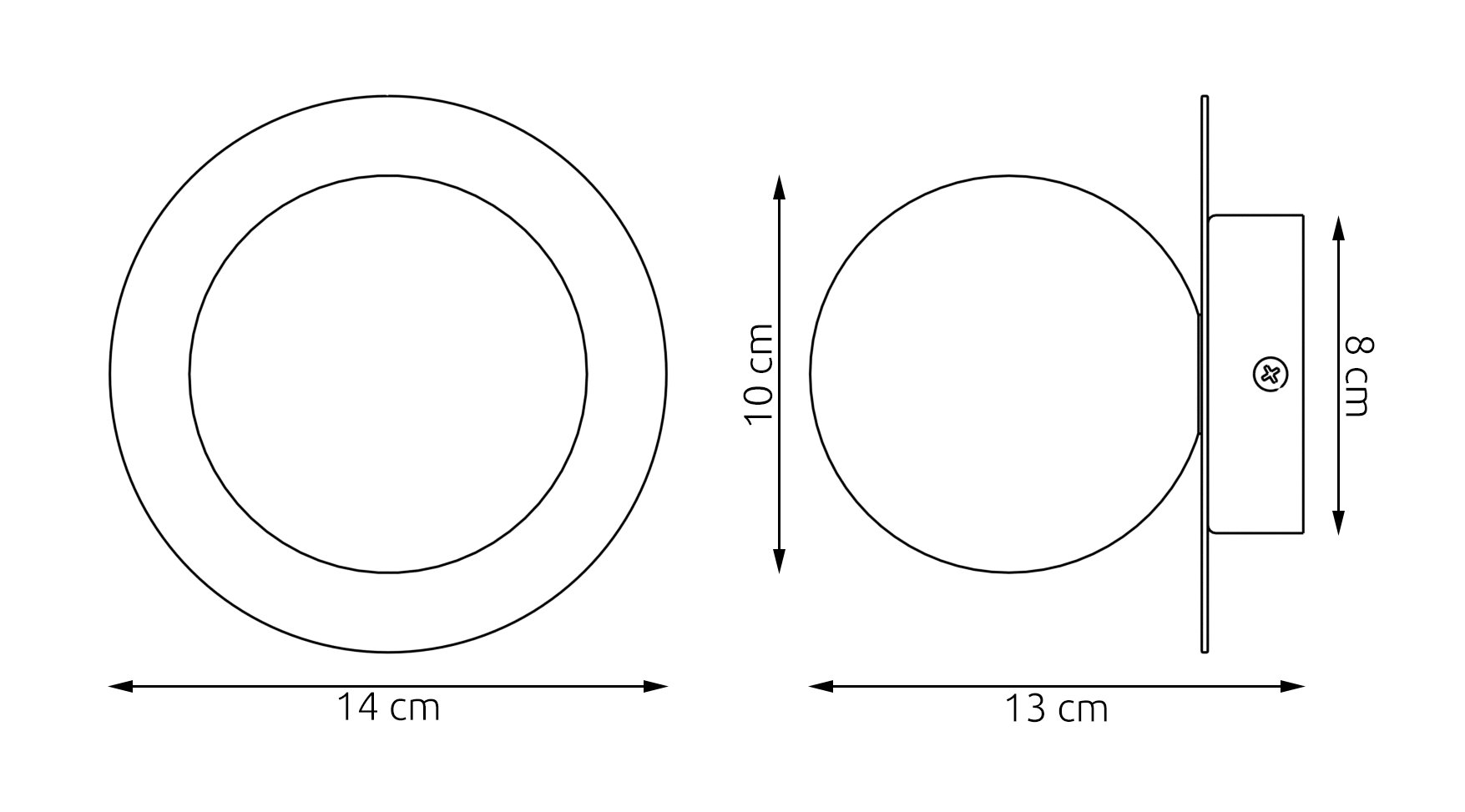 Wandlamp Bolvun Wit Ø10 cm - Afbeelding 5