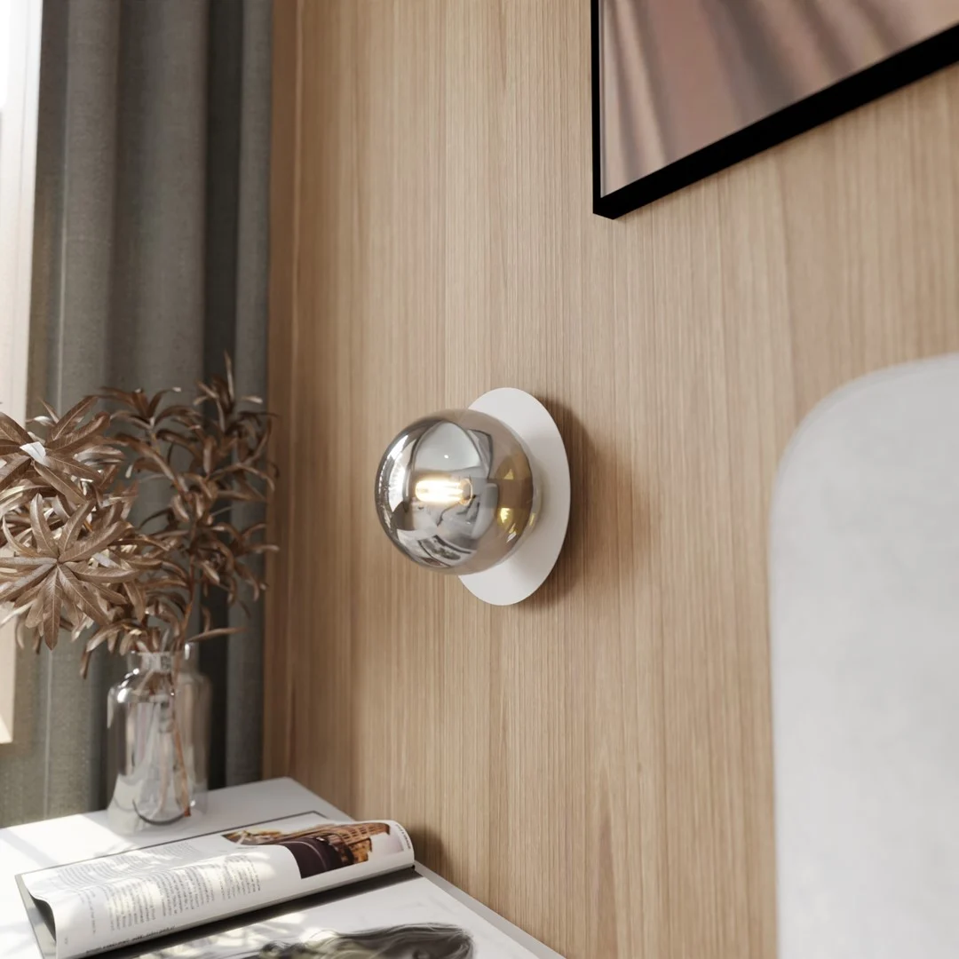 Wandlamp Olburgen Wit Ø14 cm - Afbeelding 5