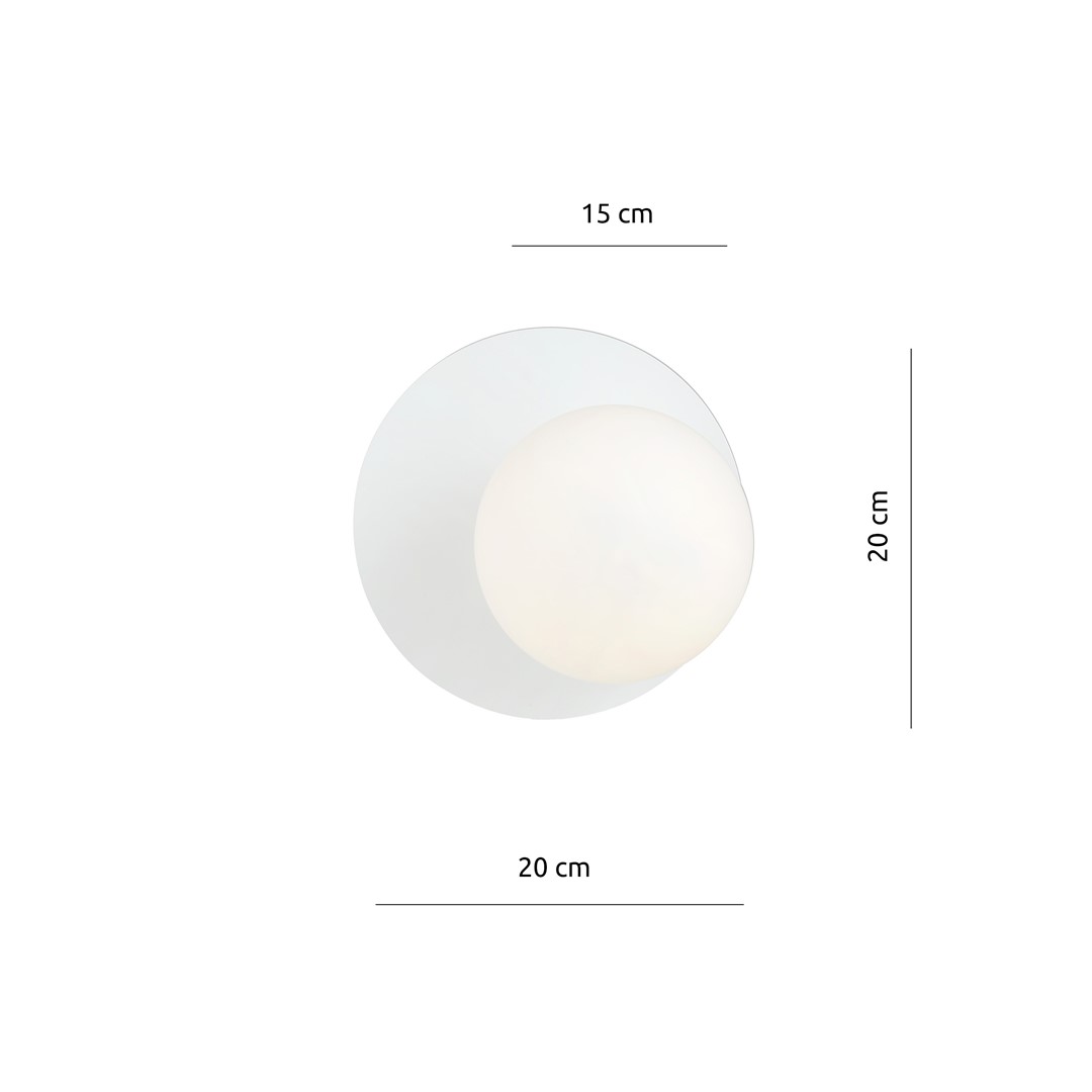 Wandlamp Gremmin Wit Ø15 cm - Afbeelding 7