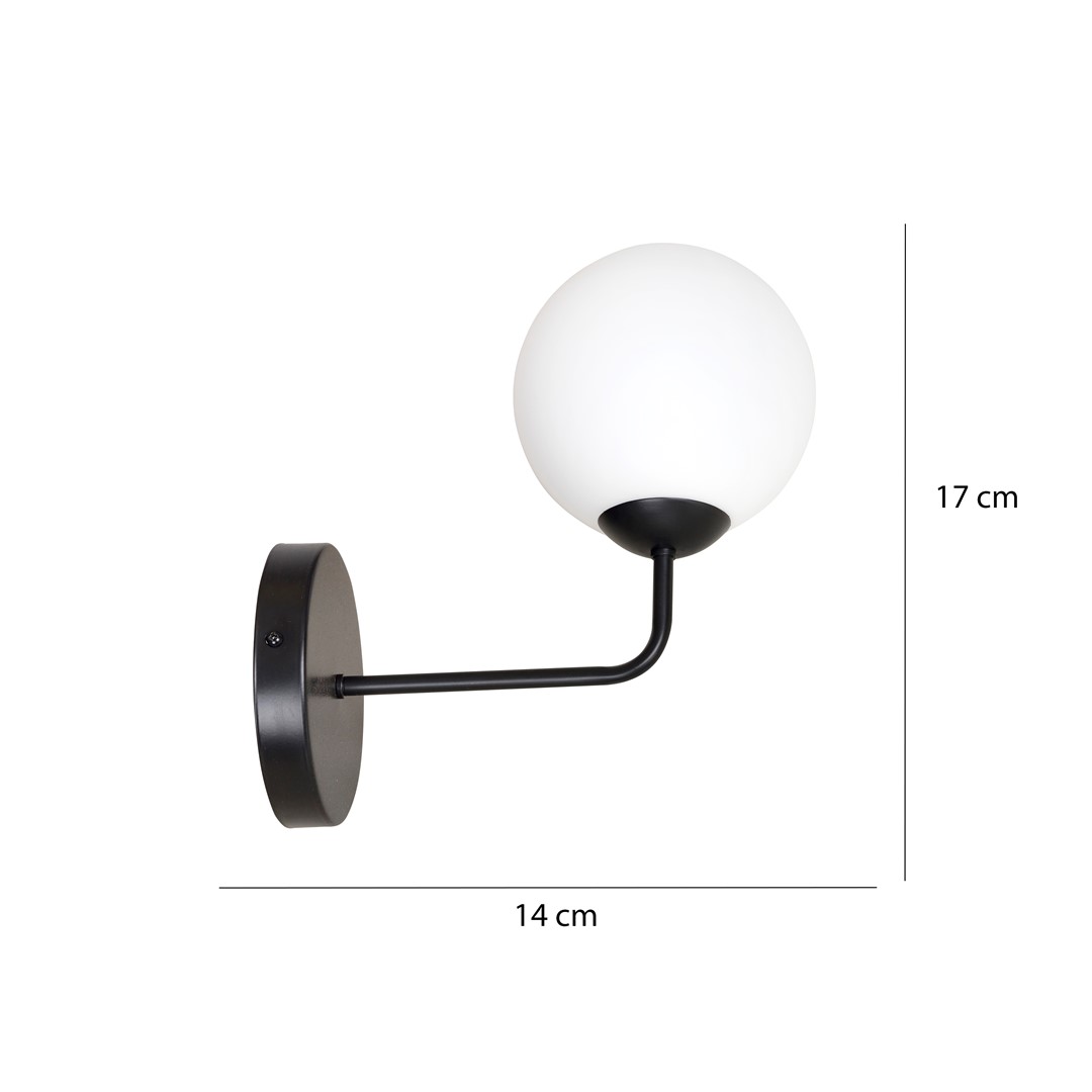Wandlamp Leirnond Zwart Ø15 cm - Afbeelding 7
