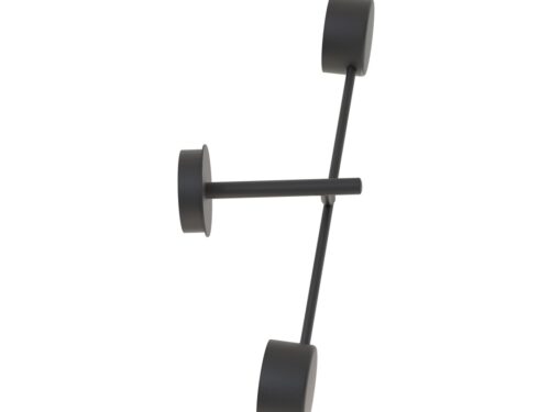 Wandlamp Beidor Zwart van gepoedercoat staal met twee GX53-fittingen en strakke moderne vorm