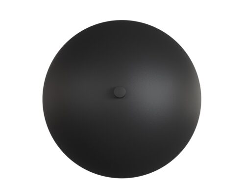 Wandlamp Soonsir zwart Ø18 cm, strak rond ontwerp van gepoedercoat staal voor modern interieur