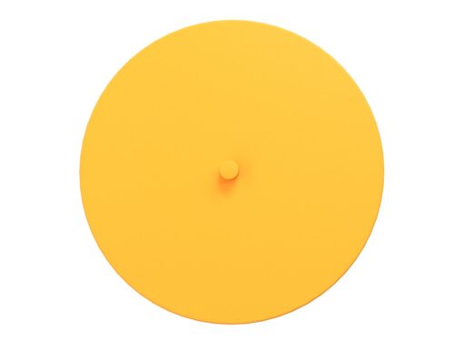 Wandlamp Hery Oranje Ø20 cm, ronde wandlamp van oranje gepoedercoat staal in Scandinavische stijl