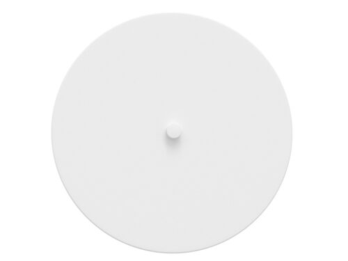 Wandlamp Jerdas wit Ø20 cm met minimalistische ronde kap en zacht, diffuus licht gerenereerd door staal en G9-fittingen