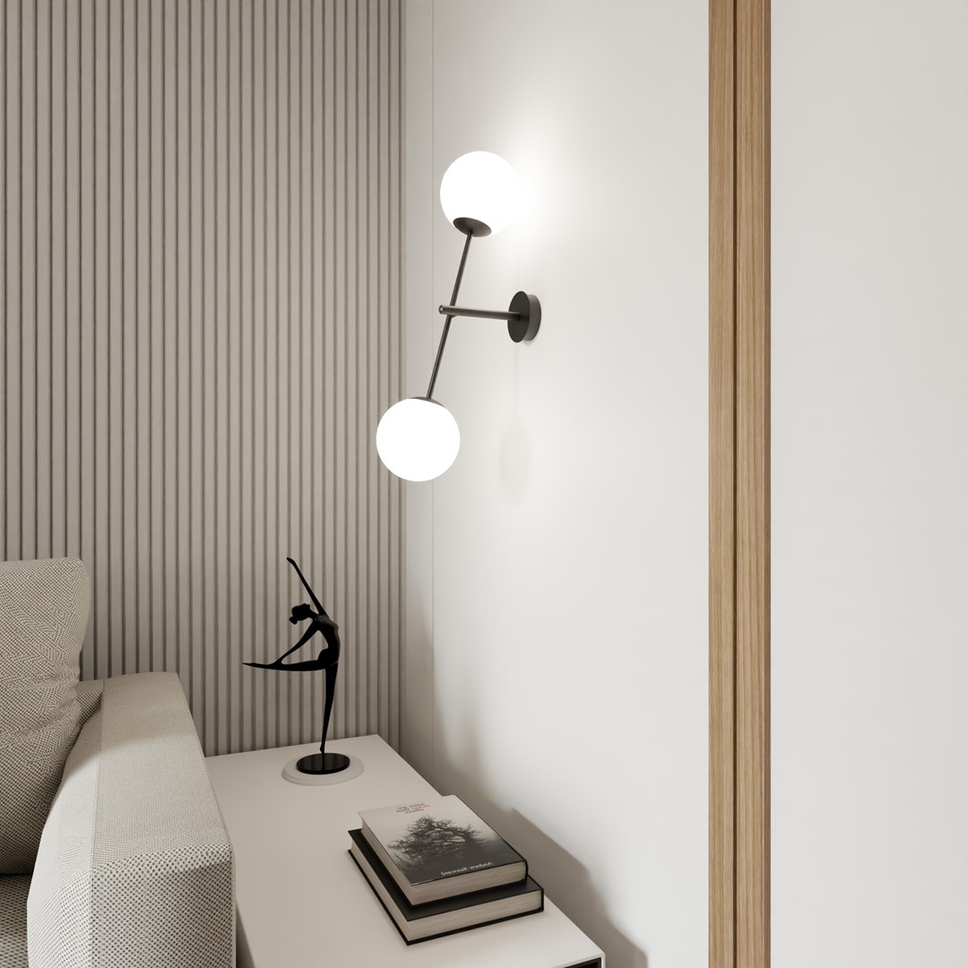 Wandlamp Caaltone Zwart Ø15 cm - Afbeelding 2