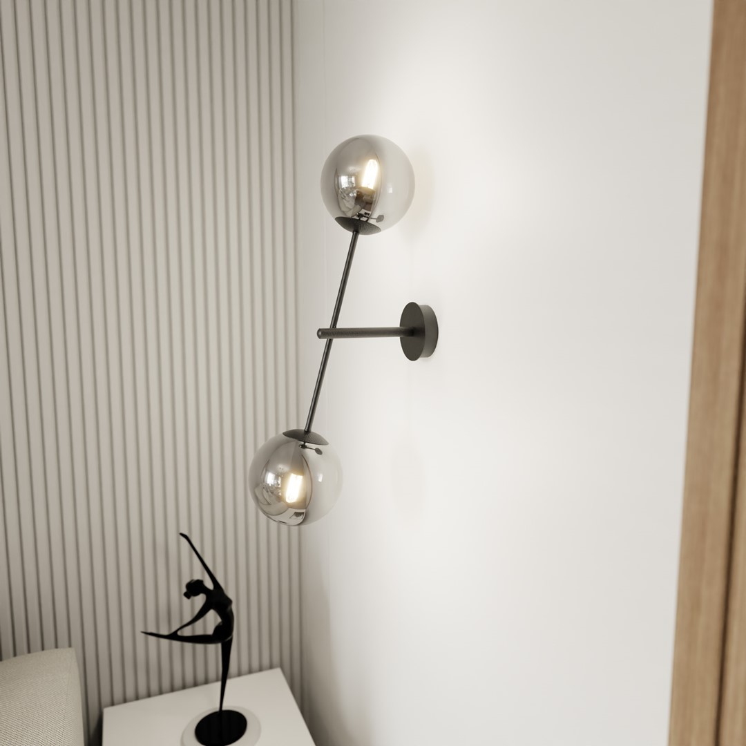 Wandlamp Jenir Zwart Ø14 cm - Afbeelding 2
