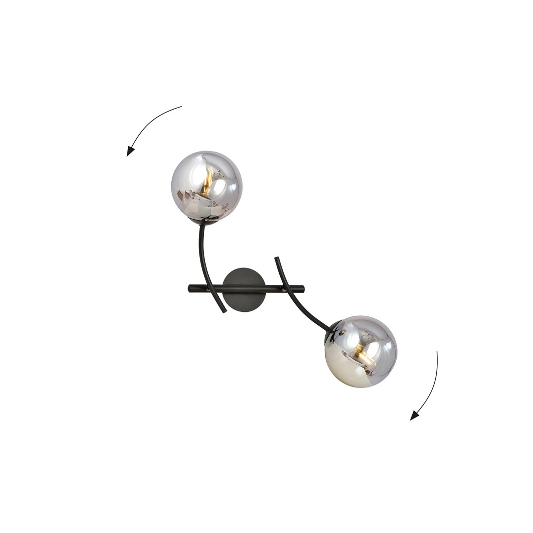 Wandlamp Skaavu Zwart Ø14 cm - Afbeelding 3