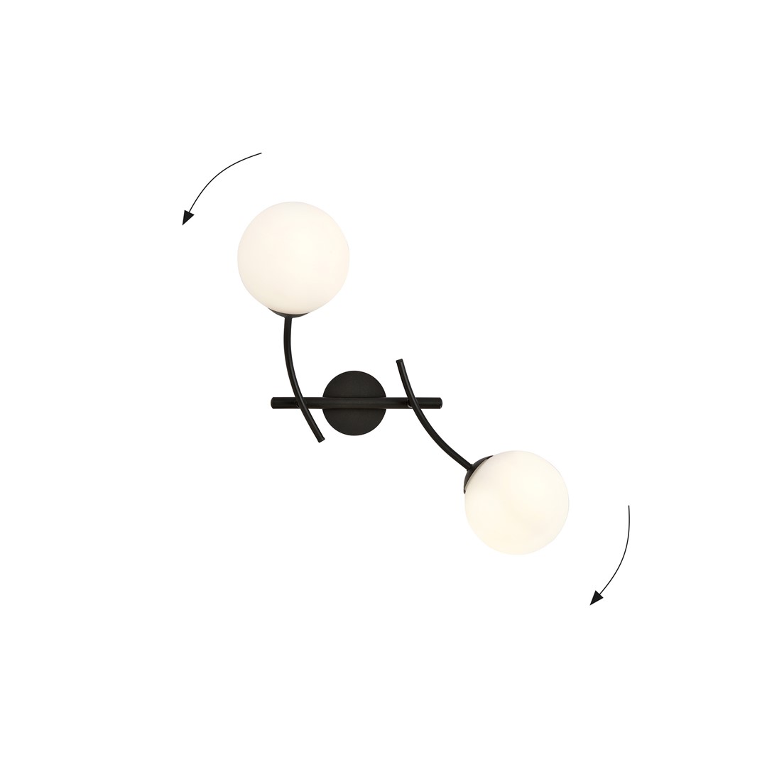 Wandlamp Fleildund Zwart Ø15 cm - Afbeelding 3