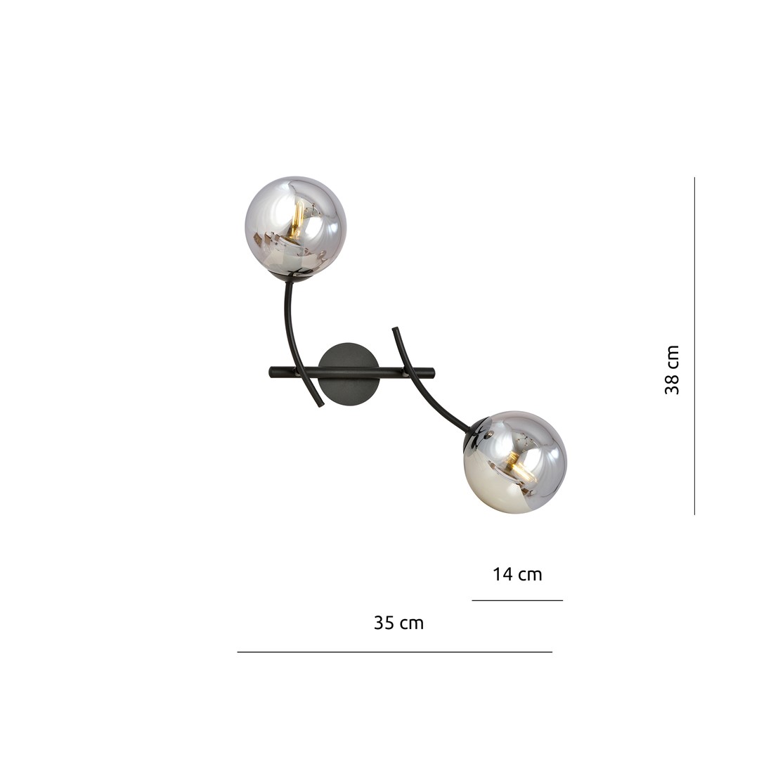 Wandlamp Skaavu Zwart Ø14 cm - Afbeelding 4