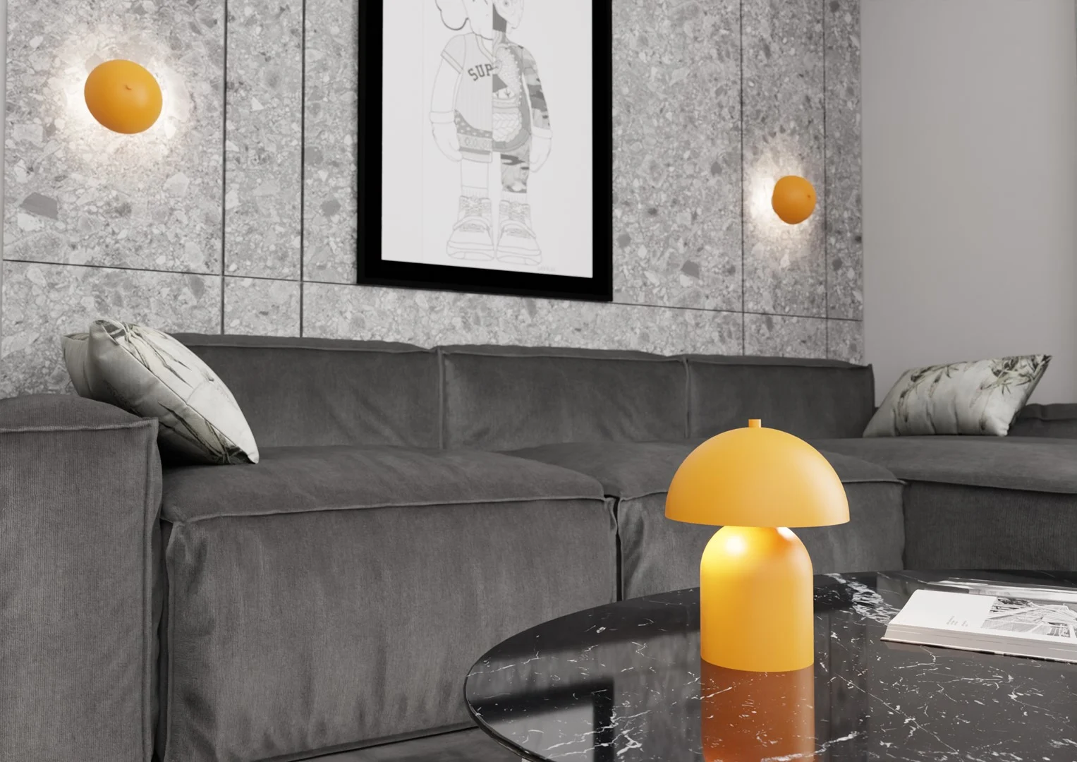 Wandlamp Teenu Oranje Ø18 cm - Afbeelding 4