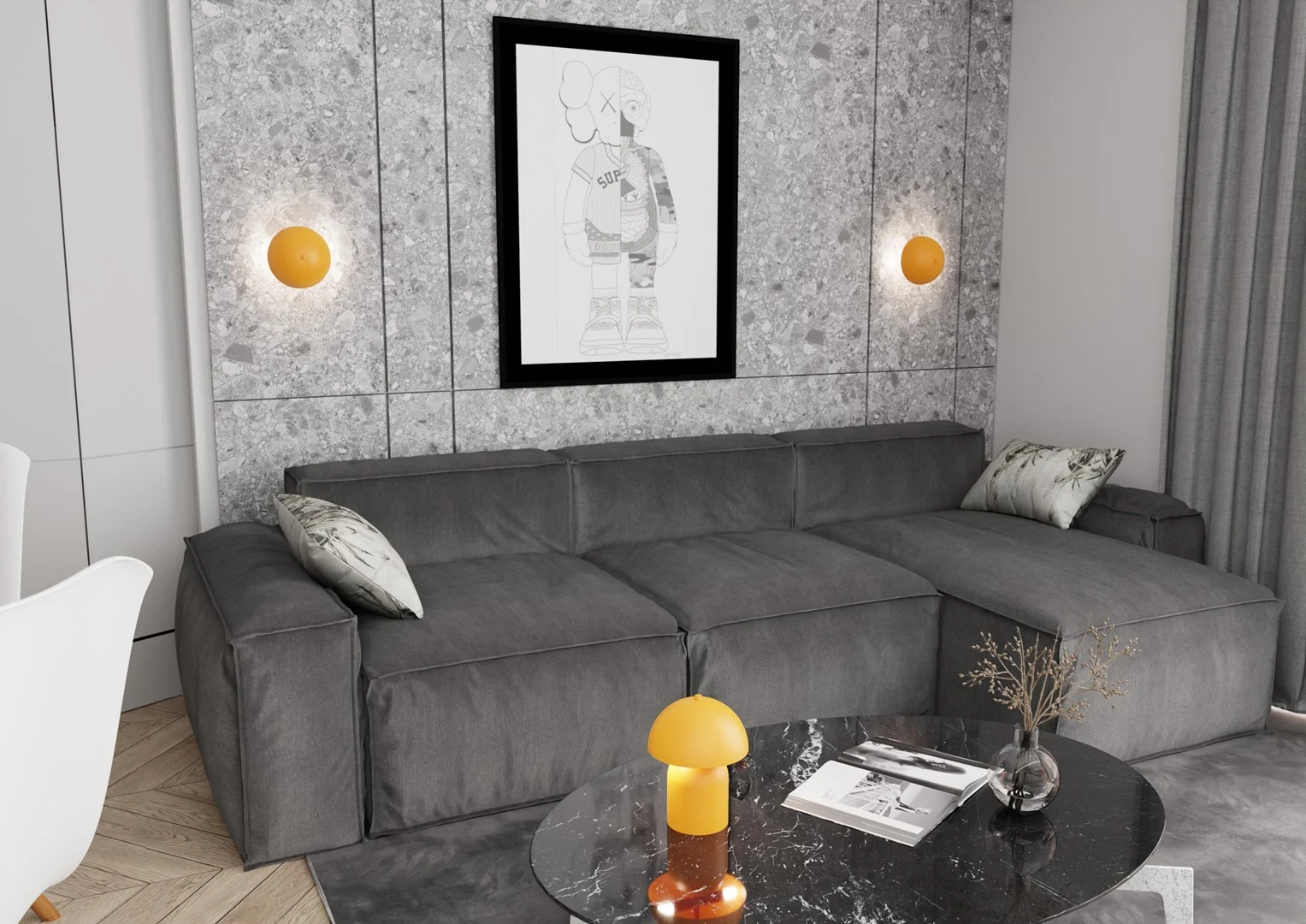 Wandlamp Teenu Oranje Ø18 cm - Afbeelding 5