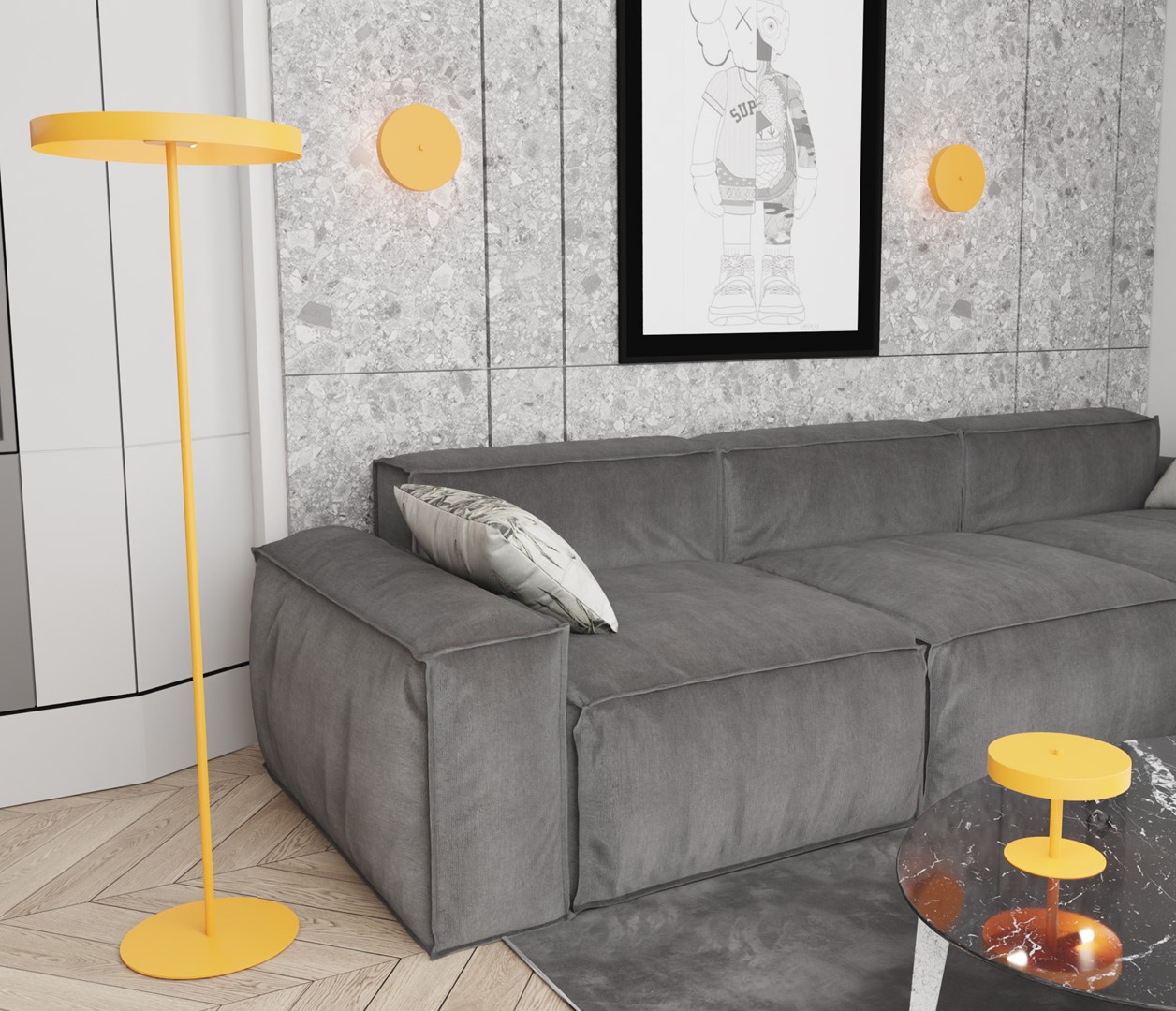 Wandlamp Hery Oranje Ø20 cm - Afbeelding 6