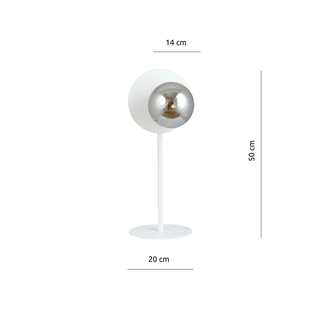 Tafellamp Trieskand Wit Ø14 cm - Afbeelding 4
