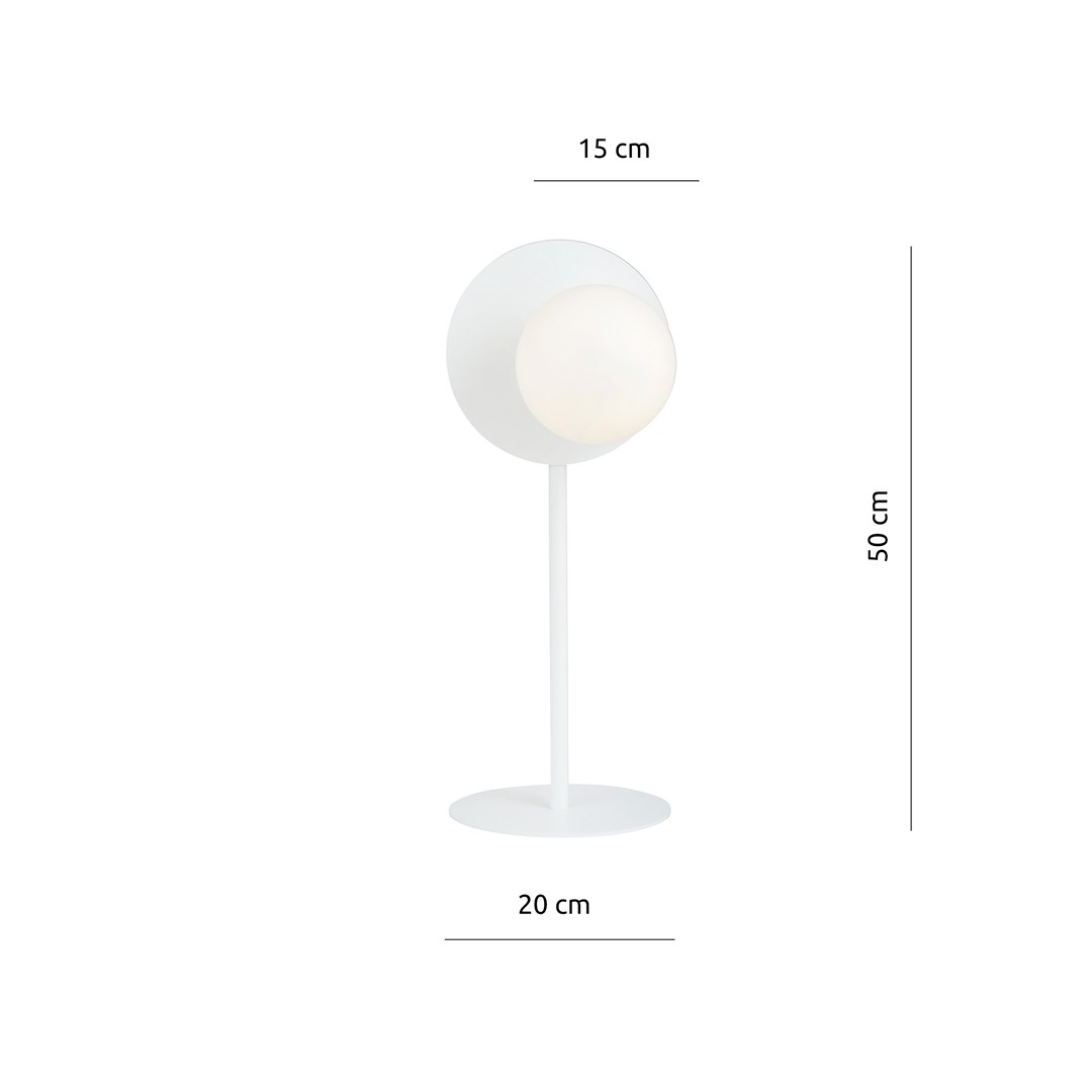 Tafellamp Slaumal Wit Ø15 cm - Afbeelding 4