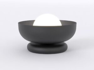 Tafellamp Flussin Zwart Ø10 cm