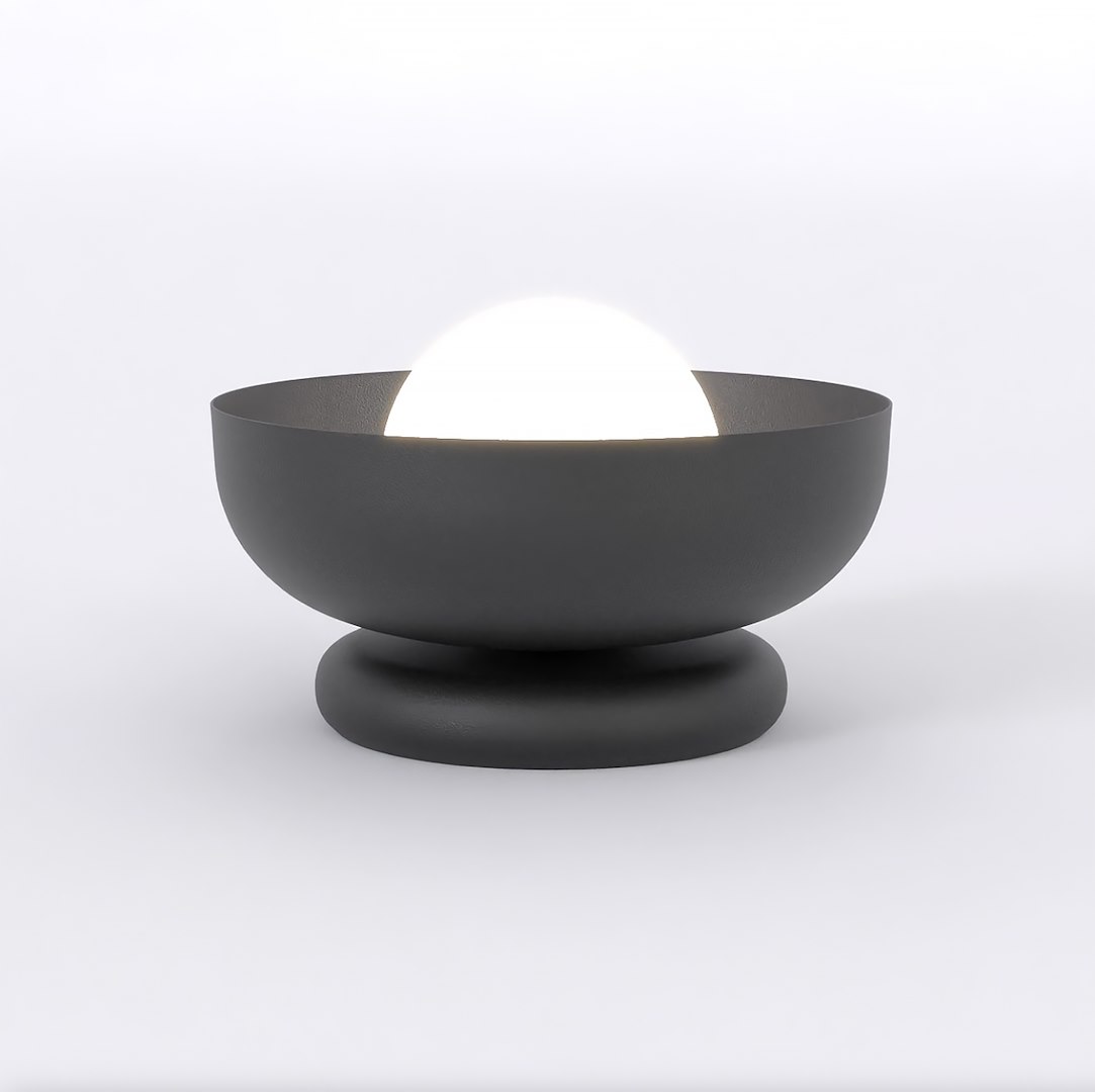 Tafellamp Flussin Zwart Ø10 cm