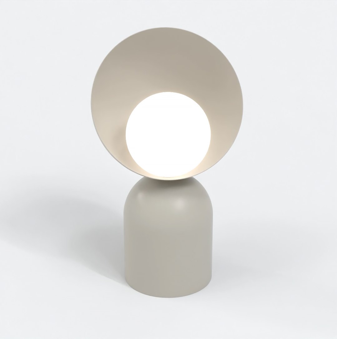 Tafellamp Preesino Wit Ø10 cm - Afbeelding 2