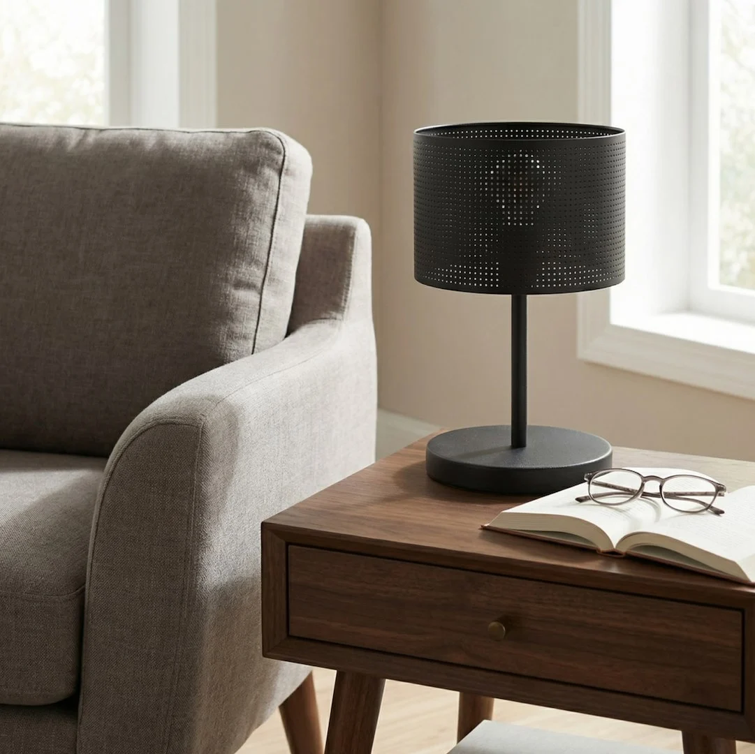 Tafellamp Zoornio Zwart Ø20 cm - Afbeelding 2