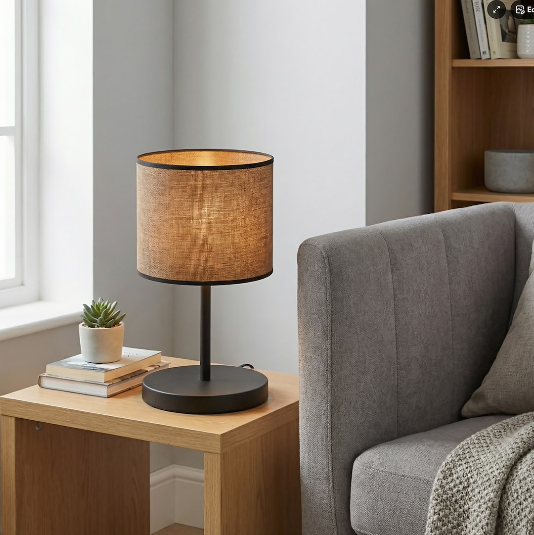 Tafellamp Groordis Bruin Ø20 cm - Afbeelding 2