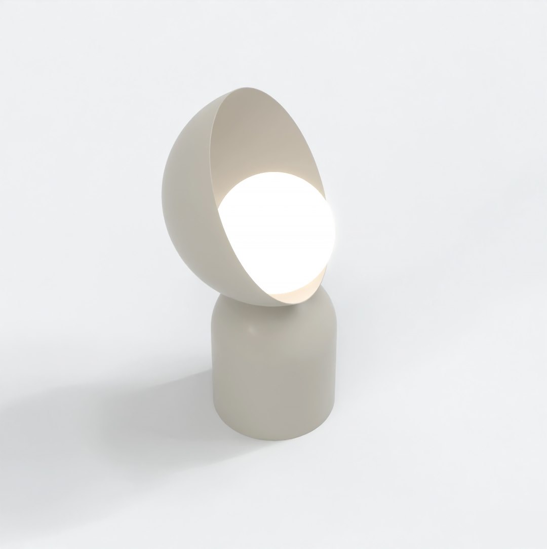 Tafellamp Preesino Wit Ø10 cm - Afbeelding 3