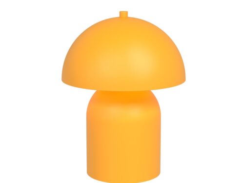 Tafellamp Seindone Oranje Ø18 cm, compacte gepoedercoate stalen lamp met afgeronde vorm en warm accent