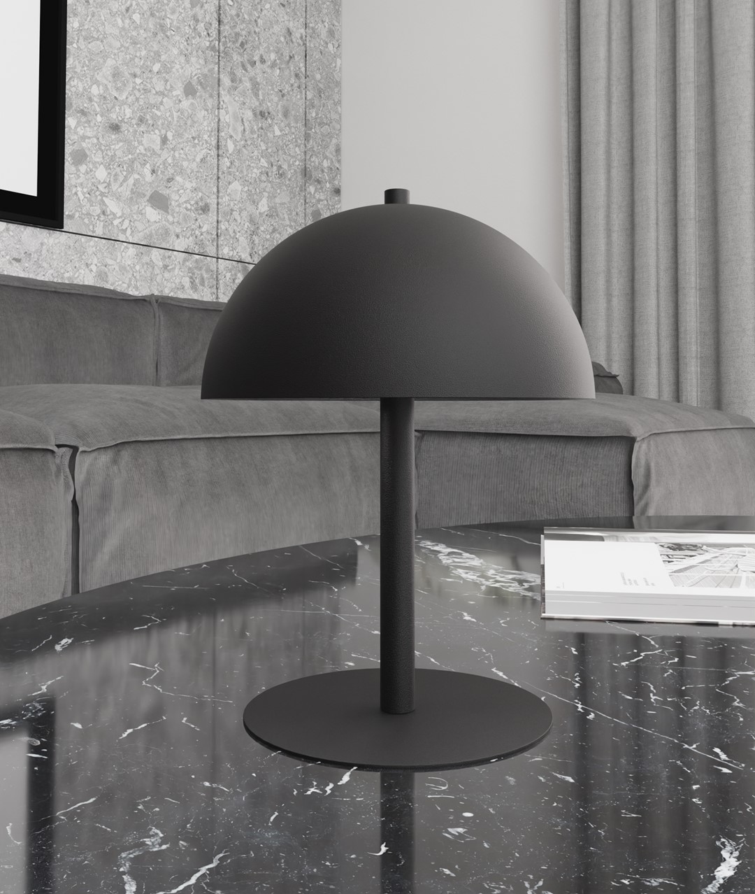Tafellamp Granes Zwart Ø18 cm - Afbeelding 5