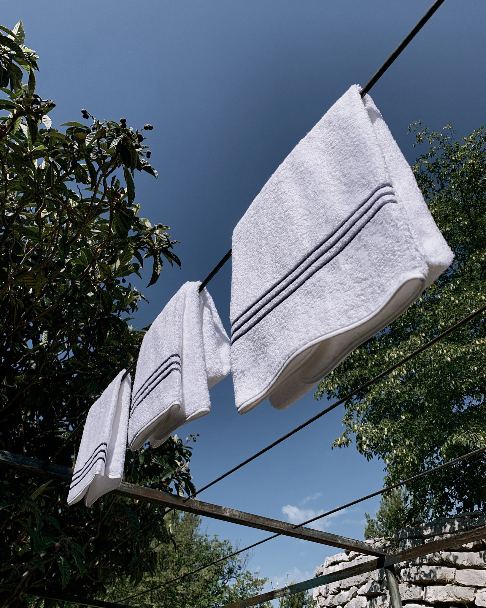 Handdoek Fleedia Marineblauw 70x140 cm - Afbeelding 4