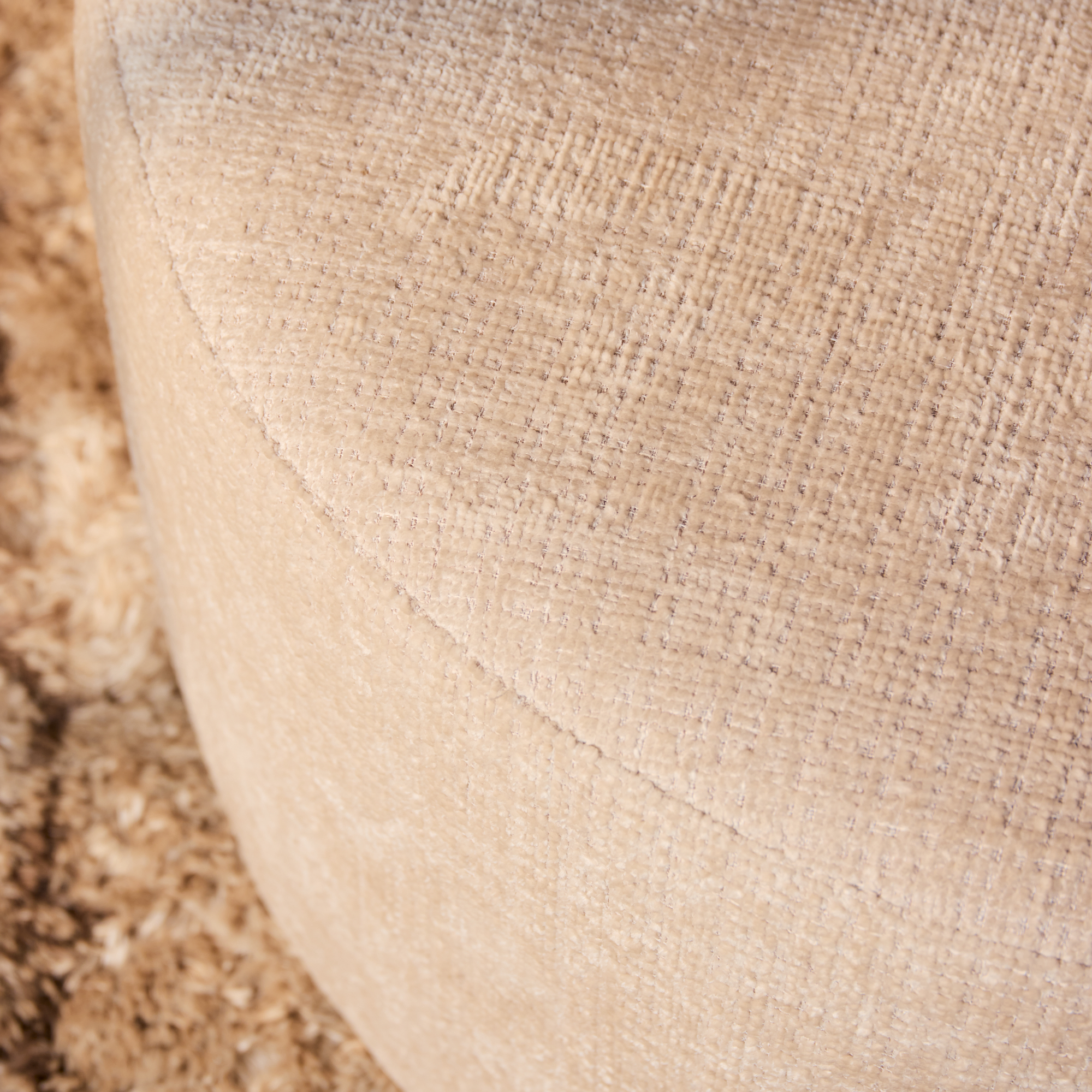 Poef Traalvos Beige - Afbeelding 2