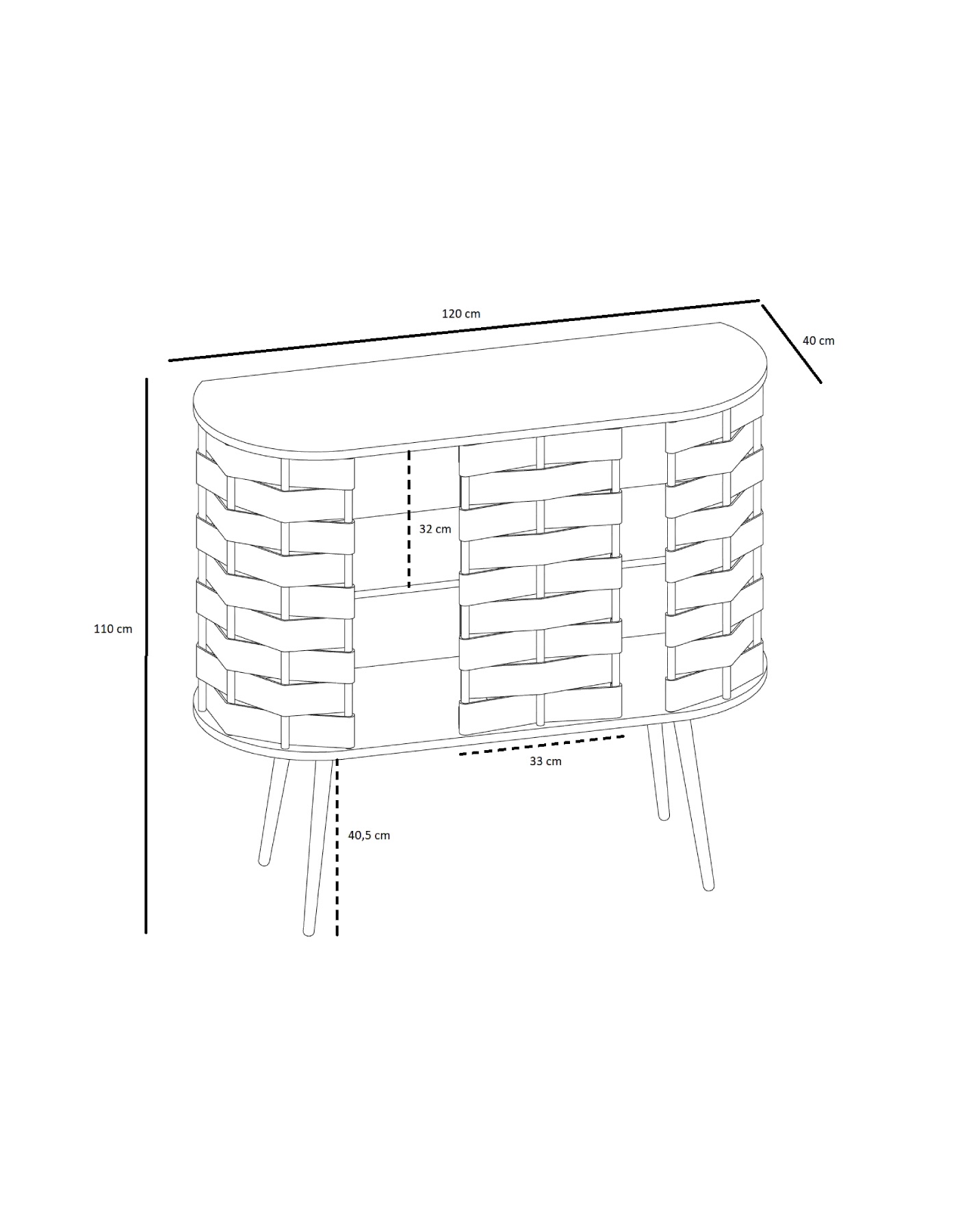 Ladekast Stulan Eiken 120 cm - Afbeelding 6