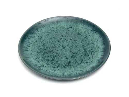 Saladebord Geissal Blauw van blauw steengoed, rond 22 cm, met strakke moderne uitstraling