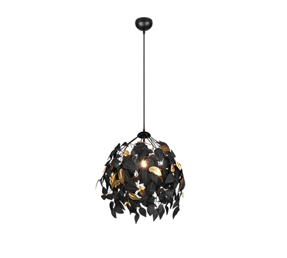 Kroonluchter Proollil Mat Zwart Ø38 cm