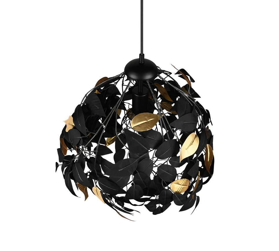 Kroonluchter Proollil Mat Zwart Ø38 cm - Afbeelding 5