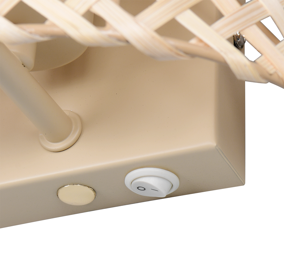 Wandlamp Bannen Beige Ø10,5 cm - Afbeelding 2