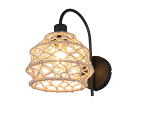 Wandlamp Faulel Mat Zwart Ø20 cm