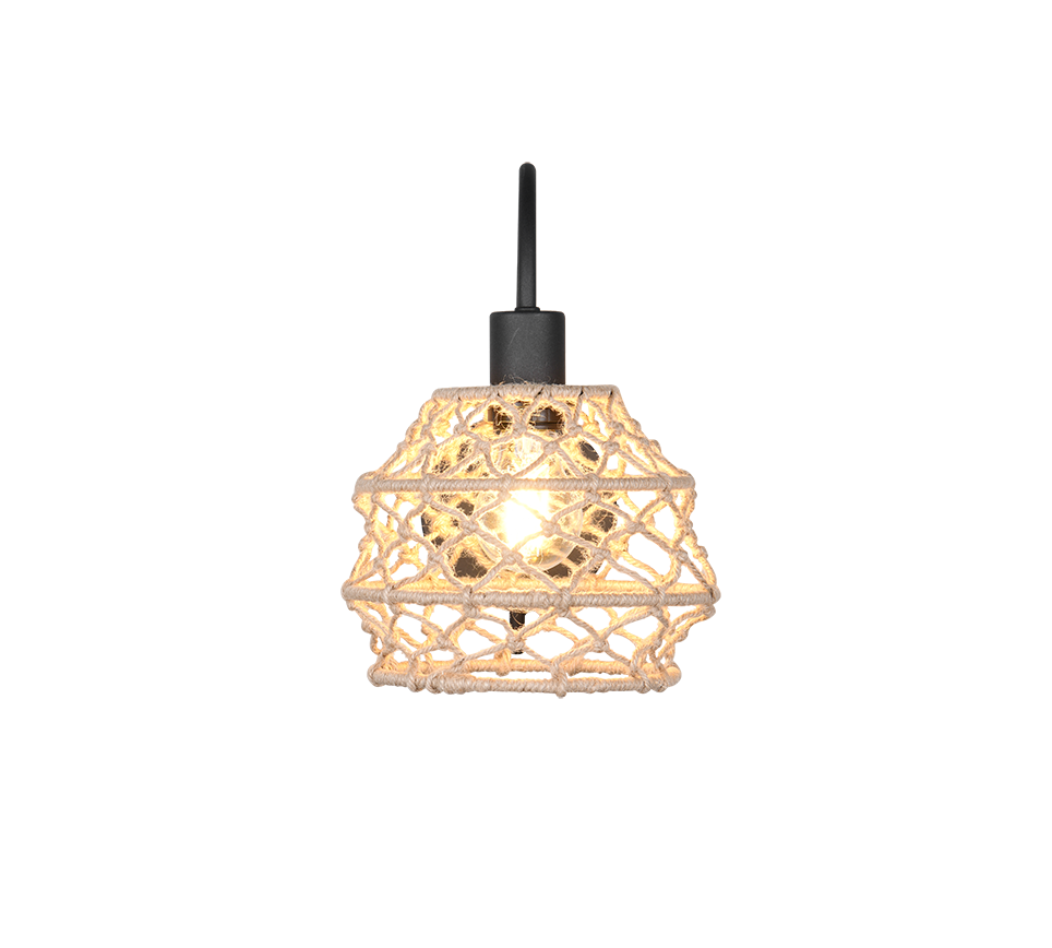 Wandlamp Faulel Mat Zwart Ø20 cm - Afbeelding 3